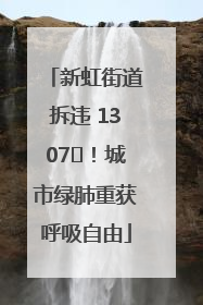 新虹街道拆违 1307㎡！城市绿肺重获呼吸自由