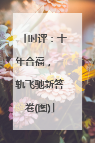 时评：十年合福，一轨飞驰新答卷(图)