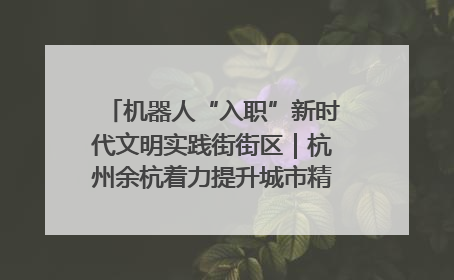 机器人“入职”新时代文明实践街街区｜杭州余杭着力提升城市精细化智能化管理水平