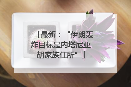 最新：“伊朗轰炸目标是内塔尼亚胡家族住所”