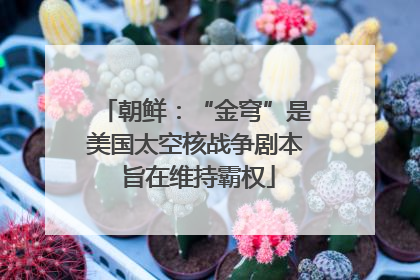 朝鲜：“金穹”是美国太空核战争剧本 旨在维持霸权