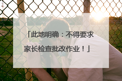 此地明确：不得要求家长检查批改作业！