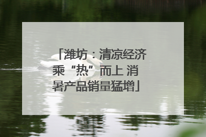 潍坊：清凉经济乘“热”而上 消暑产品销量猛增