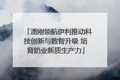 潘刚领航伊利推动科技创新与数智升级 培育奶业新质生产力