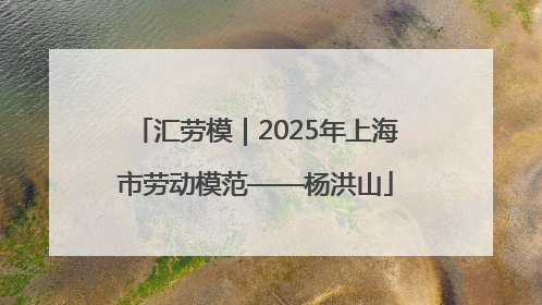 汇劳模｜2025年上海市劳动模范——杨洪山
