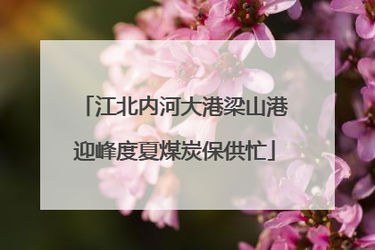 江北内河大港梁山港迎峰度夏煤炭保供忙