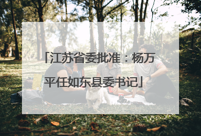 江苏省委批准：杨万平任如东县委书记