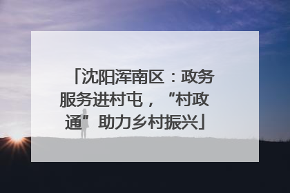 沈阳浑南区：政务服务进村屯，“村政通”助力乡村振兴