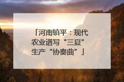 河南镇平：现代农业谱写“三夏”生产“协奏曲”