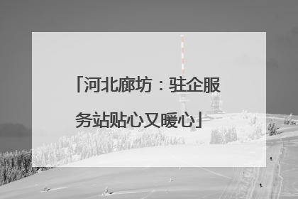 河北廊坊：驻企服务站贴心又暖心