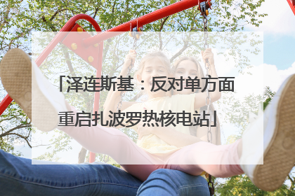 泽连斯基：反对单方面重启扎波罗热核电站