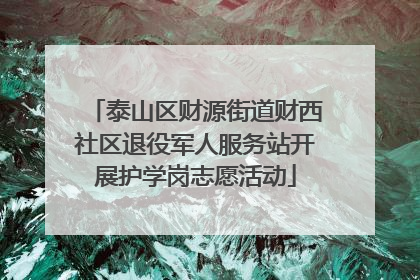 泰山区财源街道财西社区退役军人服务站开展护学岗志愿活动