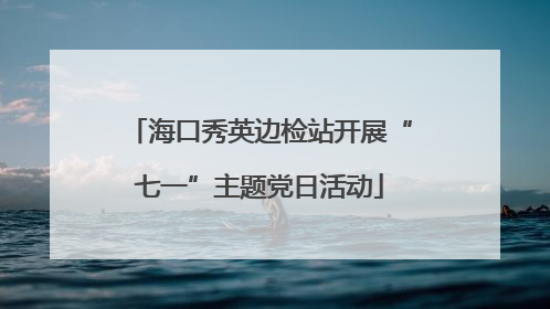 海口秀英边检站开展“七一”主题党日活动