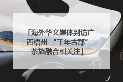 海外华文媒体到访广西梧州 “千年古郡”茶旅融合引关注