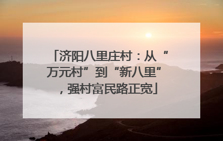 济阳八里庄村：从“万元村”到“新八里”，强村富民路正宽