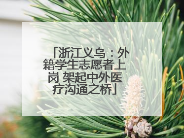 浙江义乌：外籍学生志愿者上岗 架起中外医疗沟通之桥