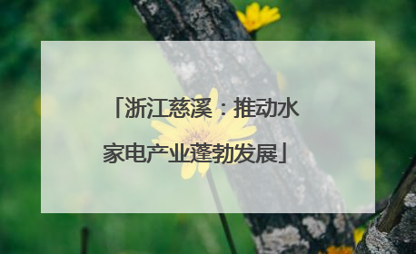 浙江慈溪：推动水家电产业蓬勃发展