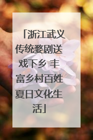 浙江武义传统婺剧送戏下乡 丰富乡村百姓夏日文化生活