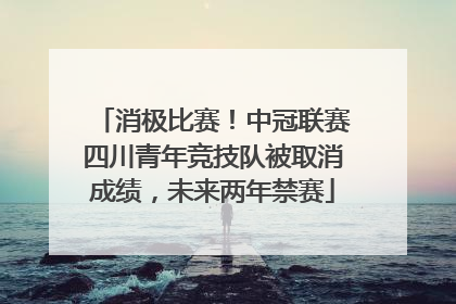 消极比赛！中冠联赛四川青年竞技队被取消成绩，未来两年禁赛