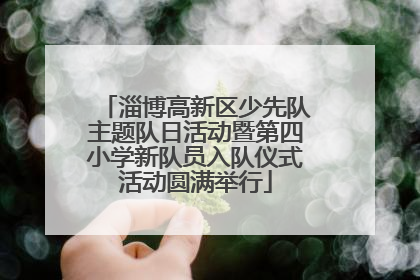 淄博高新区少先队主题队日活动暨第四小学新队员入队仪式活动圆满举行