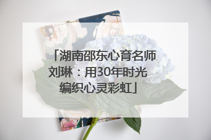 湖南邵东心育名师刘琳：用30年时光编织心灵彩虹