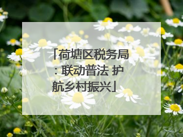 荷塘区税务局：联动普法 护航乡村振兴