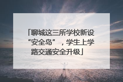 聊城这三所学校新设“安全岛”，学生上学路交通安全升级