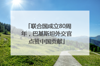 联合国成立80周年，巴基斯坦外交官点赞中国贡献