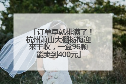 订单早就排满了！杭州萧山大棚杨梅迎来丰收，一盒96颗能卖到400元