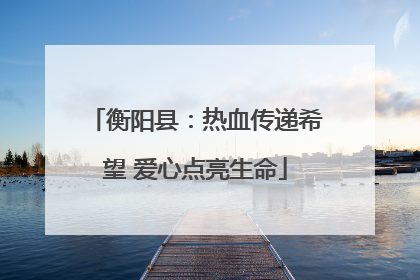 衡阳县：热血传递希望 爱心点亮生命