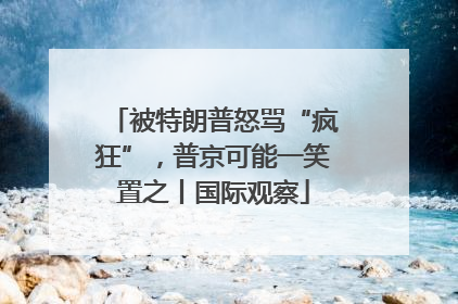 被特朗普怒骂“疯狂”，普京可能一笑置之丨国际观察