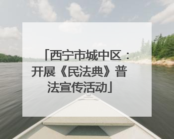 西宁市城中区：开展《民法典》普法宣传活动