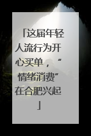 这届年轻人流行为开心买单，“情绪消费”在合肥兴起