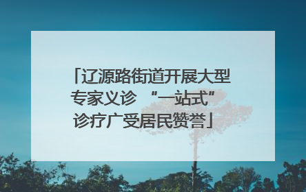 辽源路街道开展大型专家义诊 “一站式”诊疗广受居民赞誉