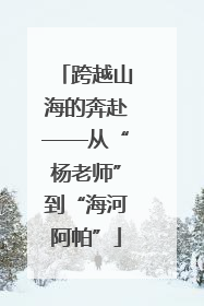 跨越山海的奔赴——从“杨老师”到“海河阿帕”