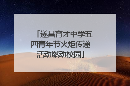 遂昌育才中学五四青年节火炬传递活动燃动校园