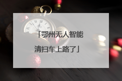 鄂州无人智能清扫车上路了