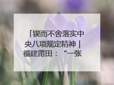 锲而不舍落实中央八项规定精神｜福建莆田：“一张表”“一张图”为基层减轻“数字负担”