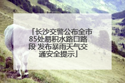 长沙交警公布全市85处易积水路口路段 发布暴雨天气交通安全提示
