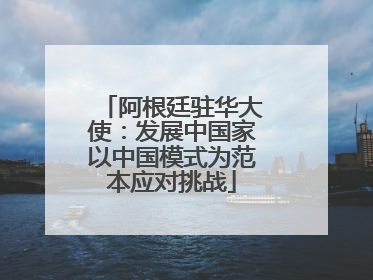 阿根廷驻华大使：发展中国家以中国模式为范本应对挑战