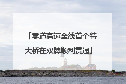 零道高速全线首个特大桥在双牌顺利贯通