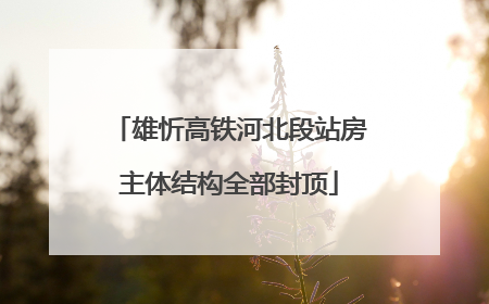 雄忻高铁河北段站房主体结构全部封顶