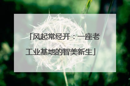 风起常经开：一座老工业基地的智美新生