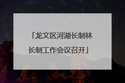 龙文区河湖长制林长制工作会议召开