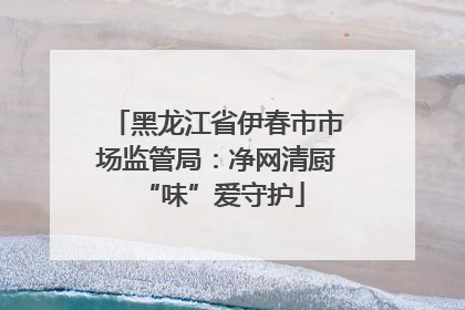 黑龙江省伊春市市场监管局：净网清厨 “味”爱守护