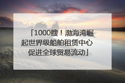 1000艘！渤海湾崛起世界级船舶租赁中心 促进全球贸易流动