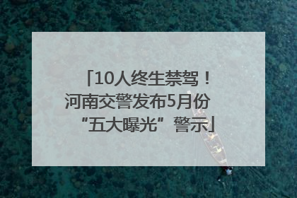 10人终生禁驾！河南交警发布5月份“五大曝光”警示