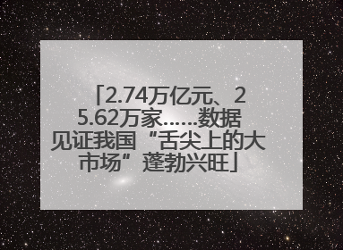 2.74万亿元、25.62万家……数据见证我国“舌尖上的大市场”蓬勃兴旺