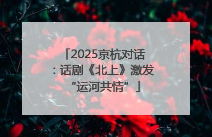 2025京杭对话：话剧《北上》激发“运河共情”