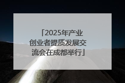 2025年产业创业者提质发展交流会在成都举行